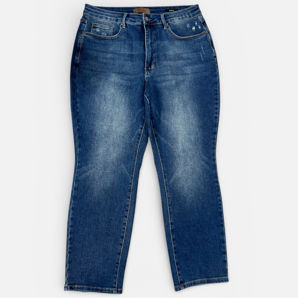 Judy Blue High Waist Tummy Control Slim Denim Jeans 88776 DK Women Sz. 18W